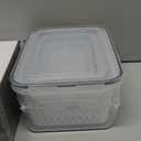 Freshmage Fruit Storage Containers for Fridge with Removable Colander, Airtight Food Storage Container, Dishwasher Safe Produce Saver for Refrigerator, Keep Berry Fruit Fresh Longer 4 pcs Small Clear