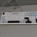 AULA F99 Wireless Mechanical Keyboard, Hot Swappable Custom Keyboard,Pre-lubed Linear Switches,Gasket Structure,RGB Backlit Gaming Keyboard (Blue&White)