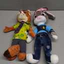 JuGuo Plush Toys 2-Pack: 17" Judy Hopps and 15" Nick Wilde Stuffed Animals, Soft Plush Set for Kids and Fans