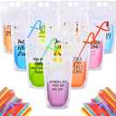 Honeydak 30 Sets Drink Pouches with Straws Colorful Adult Drink Bags Zipper Party Beverage Funny Novelty Juice Party Pouches Translucent Stand-up Plastic Bags for Adultsowl Garden Decor (Transparent)