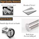 2-Piece Toilet Paper Holder - SUS 304 Stainless Steel Toilet Paper Holder Wall Mount, Toilet Paper Roll Holder for Bathroom, Kitchen, Washroom - Brushed Nickel