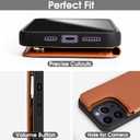 Arae Case for iPhone 14 Pro Max - Wallet Case with PU Leather Card Holder Back Flip Cover for iPhone 14 Pro Max 6.7 inch - Light Brown