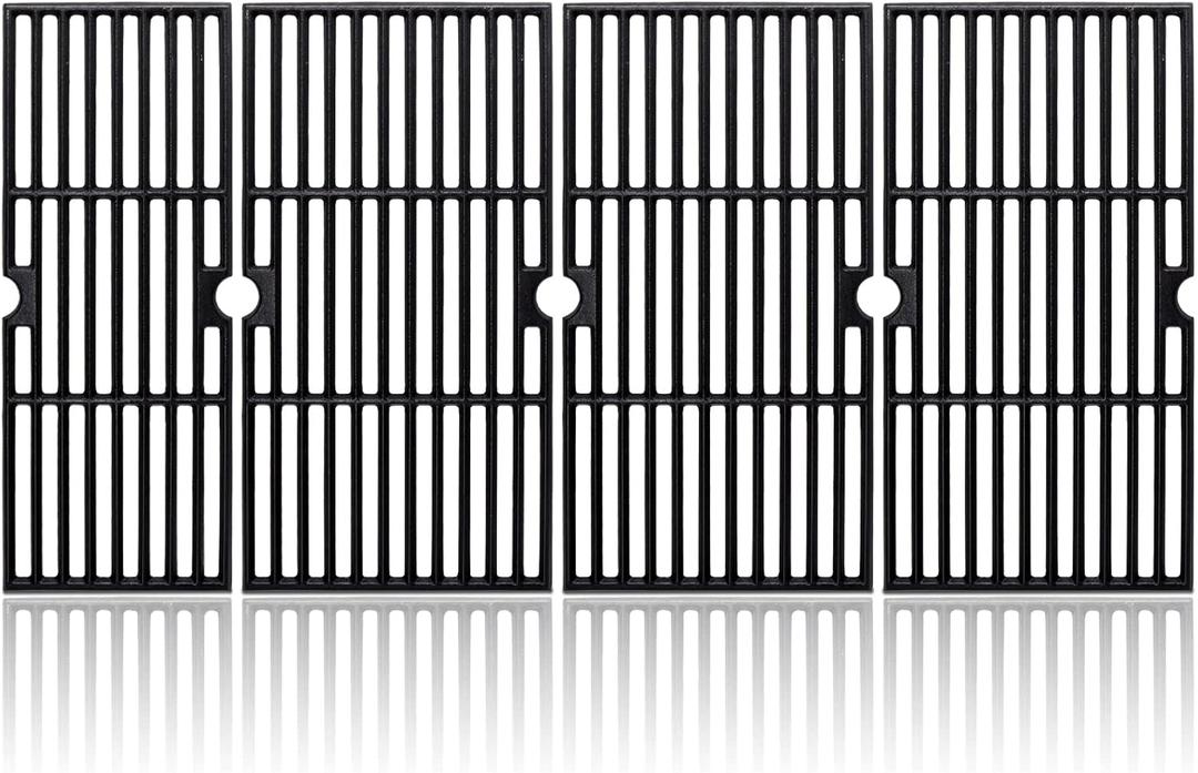 Adviace 18 Inch Grill Grates for Charbroil Performance 6 Burner 463244819, 463276517, 463245917, Cast Iron Grate Grid for Char-Broil Replacement Parts 463276617, 463277918, G470-0002-W1, G470-0003-W1