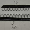 TOPIA HANGER Bra Hanger for Closet, 2 Pack Tank Top Hangers 40 Hooks Capacity Foldable Wood Space Saving Hangers Closet Organizer for Tank Top, Bra, Scarf, Belt, Tie etc - CT46B-2