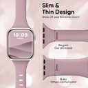 Thin Slim Band and Case Compatible for Apple Watch Bands Women Men 40mm 44mm 42mm 46mm 41mm 45mm, Silicone Sport Strap Cover and Screen Protector for iWatch Series 11/10/9/8/7/6/5/4/SE 3