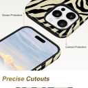 Jusy Magnetic Zebra Phone Case for iPhone 17 Pro,Beige | Compatible with MagSafe, Cute Aesthetic Zebra Design, TPU and PC Protective Shockproof Cover