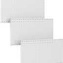 TORACK 3 PCS Metal Pegboard Panels(12x24 inch) for Wall Garage Utility Tools Storage Pegboard for Workbench, Modular Peg Board Tool Organizer Boards(Pack of 3, Grey)
