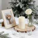 6.5-8 inch Wood Slices for Centerpieces, 6 Pcs Natural Wood Centerpieces for Tables with Bark, Rustic Wood Circles for Crafts Arts Party, Christmas Decorations and Wedding Centerpiece