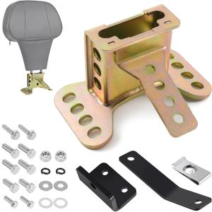 Benlari Driver Backrest Bracket, Adjustable Rider Driver Backrest Mounting Hardware Kit Fit for Harley Davidson Touring Street Glide Road Glide Electra Glide Road King CVO 1988-2024, Colored Zinc