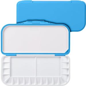 Mr. Pen- Airtight Watercolor Palette with Lid, Blue, 18 Wells and 2 Mixing Areas, Empty Watercolor Palette, Paint Pallet with Lid, Folding Paint Tray