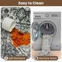 Washable Entryway Rug 2x3 | Non Slip Rugs Runners for Hallways, Entryways, Kitchens, Bathrooms, Bedrooms | Ultra-Soft Flannel Carpet Kitchen Rugs with Rubber Backing (Light Grey, 2x3)