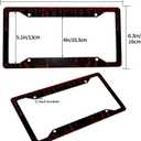 Halloween Red License Plate Frame 2 Pack Accessories Cars Decor 12.3 X 6.3 Inches for Men Women