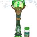 Wicked Elphaba Light and Sound Musical Bubble Wand, Includes Bubble Solution