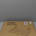 20 Inch Folding Teak Shower Bench - Wall Mounted Space-Saving Shower Seat for Elderly & Adults, Brushed Nickel Cover, 400lb Weight Capacity, Ideal for Shower