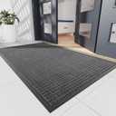 Durable Front Door Mat, 72" x 36" Heavy Duty Indoor Outdoor Doormat for Entryway, Non-Slip Rubber Backing, Stain and Fade Resistant Commercial Floor Mat for Home Office Entry