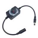 DC 12V Knob LED Dimmer Switch, 5-24V 5A Rotary Control DC Motor Speed Controller Universal, Stepless Dimming for LED Strip Light/Fan, Black