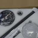 Carrefour 48 Inch Ceiling Fans with Lights Remote and App Control, Low Profile Flush Mount Modern Ceiling Fan with RGB Light, 6 Speeds Reversible DC Motor, Dimmable 3 CCT for Bedroom, Living Room (Black)