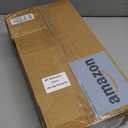 LEPOWER Wood Tripod Floor Lamp, Mid Century Standing Lamp, Modern Design Studying Light for Living Room, Bedroom, Study Room and Office, Flaxen Linen Shade with E26 Base Brown