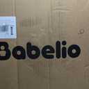 Babelio Baby Gate for Stairs, Kitchen & Doorways, 26-43" W 28" H No Bottom Bar| Easy Installation| One-Handed Operation| Auto-Close| Hardware Mount (Drill Needed) Safety Dog/Pet Gate Indoor (White)