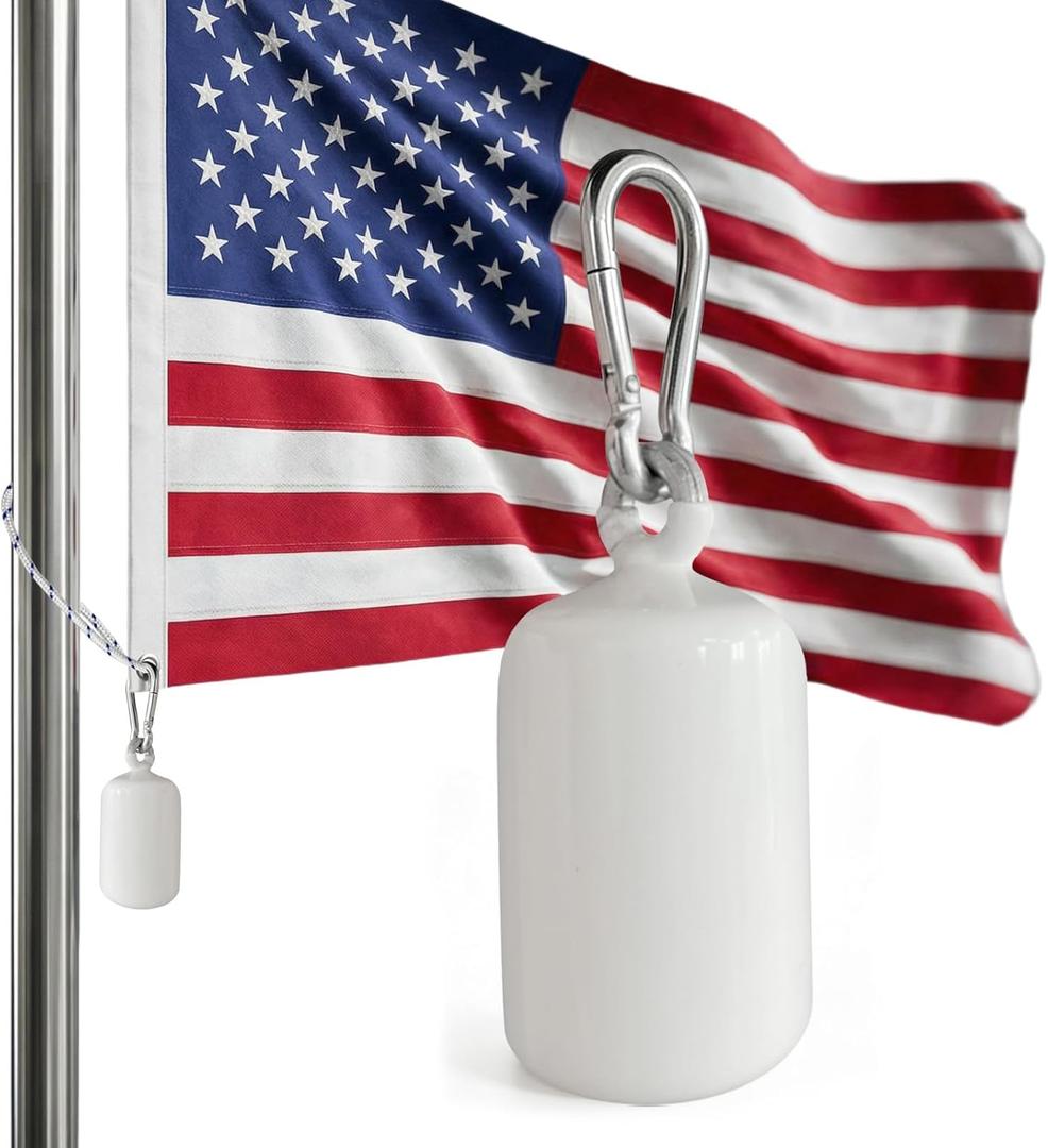 Flag Weights for Bottom of Flag 3 LB, Heavy Duty Flag Counter Counterweight to Keep Flags Straight in Wind, Outdoor Flag Pole Weight with a Carabiner for Internal Halyard System