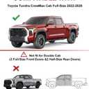 Outside-Mount Window Rain Guards Fit for 2022-2026 Toyota Tundra CrewMax Cab Full-Size, Extra Durable Window Visors Deflector Dark Smoke Vent Shades Car 4-pcs