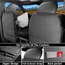 Coverado Dodge Ram Seat Cover Full Set, Waterproof Ram 1500 Seat Cover Compatible with 2002-2026 Dodge RAM 1500 2500 3500 Crew Quad Cab with Curved Bench, Dark Gray