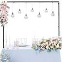 Over The Table Rod Stand with Clamps, Length, Metal Table Arch Stand Decorated Arch for Party, Birthday, Wedding, Halloween, Christmas, Black,Missing 1 Pcs