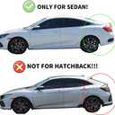 YQAUTEC Window Visors Rain Guards for 2022 2023 2024 2025 2026 Honda Civic, Out-Channel Window Vent Wind Deflectors Visors Shades for 22 23 24 25 26 Civic, for Sedan ONLY