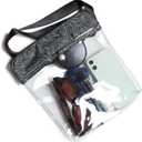 Baggallini Clear Stadium Crossbody (8.5" w x 9" h, Midnight Blossom Print)