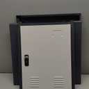 20" H Metal Locker Storage Cabinet, Lockable Cabinet, Small Lockerfor Employees, Lockable 1 Door with 2 Hooks Organizer for Bedroom, School, Office, Playroom, Daycare, Garage