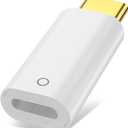 USB-C to Pencil Adapter for Apple Pencil 1st Generation, USB C to Pencil Charging Adapter Type C Bluetooth Pair Connector Compatible with iPad 10th Gen (White)