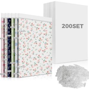 Set of 200 Fabric Organizer Boards Measuring 7.5 X 10.5 Inches,Neat and Easy Comic Book Boards for Fabric Storage,Magazines and Books,This Includes 400 Plastic Alligator Clips for Secure Fastening