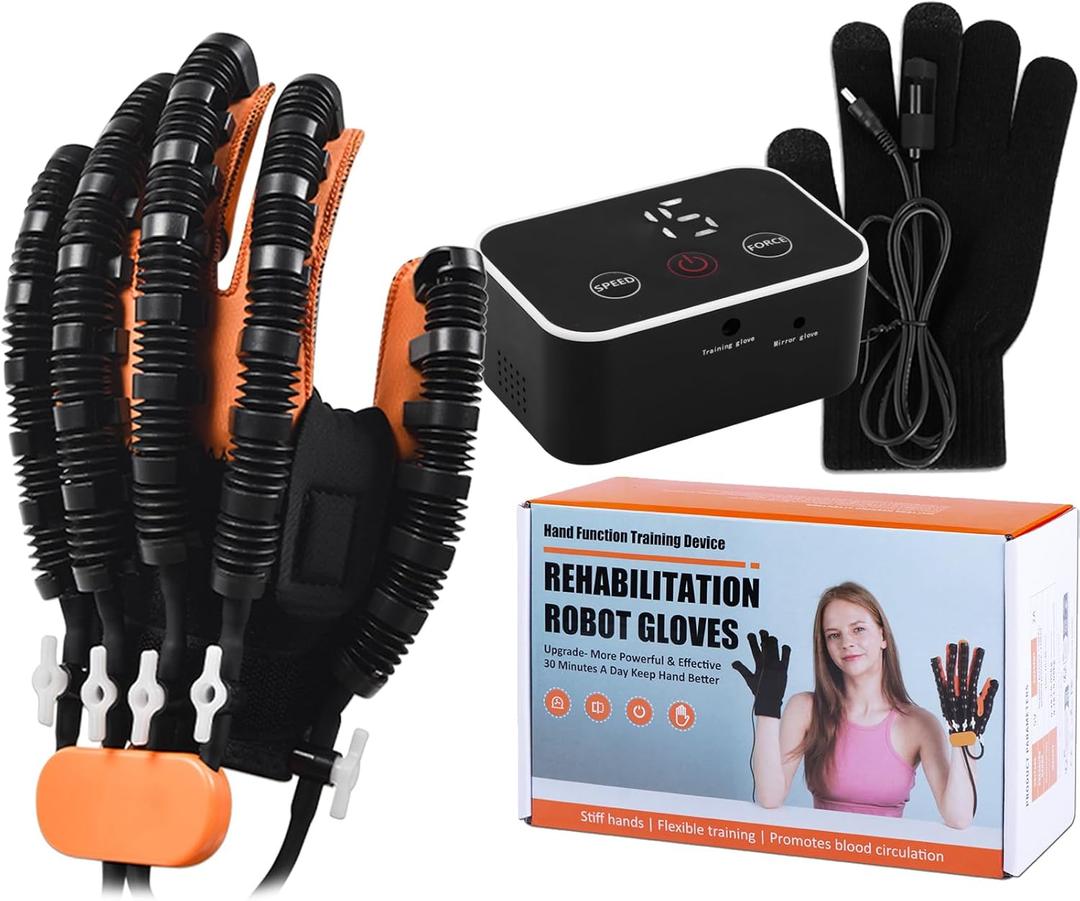 Rehabilitation Robot Gloves for Stroke Recovery Hemiplegia Finger Hand Function Rehabilitation Therapy Arthriti Glove (Medium)