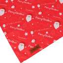 PTDECOR Christmas Dog Bandana, Santa and Deer Design Reversible Holiday Pet Scarf, Premium Durable Fabric, Red Blue Triangle Christmas Bandanas for Small Dogs Pets (Small)