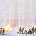10ft x 10ft White Tulle Backdrop Curtain with Lights String for Parties Wedding Bridal Shower Sheer White Curtain Backdrop for Birthday Baby Shower Photo Booth Background Decorations