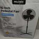 PELONIS Fan Portable 16 Inch Pedestal Fan| 3-Speed| 90 Oscillation| Adjustable Height| Standing Floor Fan for living room, bedroom, kitchen, and home office| Black, PFS40M2ABB