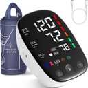 Upper Arm Blood Pressure Monitor with Wide Range Cuff that fits Standard to Large Adult Arms, Large LED Display, Irregular Heartbeat Detector, Clinically Validated, USB-C Power Cable