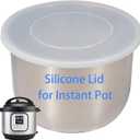 Silicone Lid for Instant Pot 6 QT & 5 QT, 9.8IN Premium Pot Cover for Instapot 5 & 6 Quart Inner Pot, Reusable Silicone Lids for Bowl and Food Cover, Lid Accessories for Instant Pot