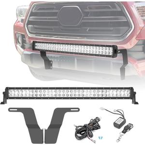 Dasen 32" 180W LED Light Bar & Front Hidden Bumper Grille Lighting Mount Brackets Control Wiring Kit Compatible with Toyota Tacoma 2016-2023 Dasen 32" 180W LED Light Bar & Front Hidden Bumper Grille Lighting Mount Brackets Control Wiring Kit Compatible with Toyota Tacoma 2016-2023