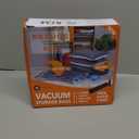 12 Pack Vacuum Storage Bags (3 Jumbo, 3 Large, 3 Medium, 3 Small),Plastic Packaging Bags,Space Saver Sealer Compression Bags with Travel Hand Pump for Blankets, Comforters, Pillows, Clothes Storage