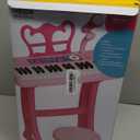 Love&Mini Kids Keyboard Toys for Girls - 37 Keys Pianos Toy with Stool and Microphone Pink Electronic Musical Instrument, Christmas Birthday Gift for Kids 3 4 5 6 7 8 Years Old Boy and Girl