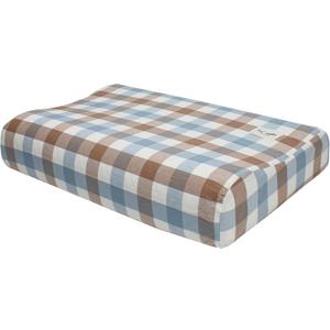 Memory Foam Pillow Case Contour Cover Only, 22.4" x 15.0" x 3.94"/3.15", Cotton Pillowcase with Zipper, Soft Replacement Cases for Ergonomic Latex Neck Cervical Pillows for Pain Relief Protector