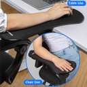 LL-COEUR 2 Pack Arm Support Wrist Rest for Table and Chair, Ergonomic Armrest Desk Extender, Multifunctional Computer Mouse Pad Holder (2 x Black), 17.7l X 7.9w Inches