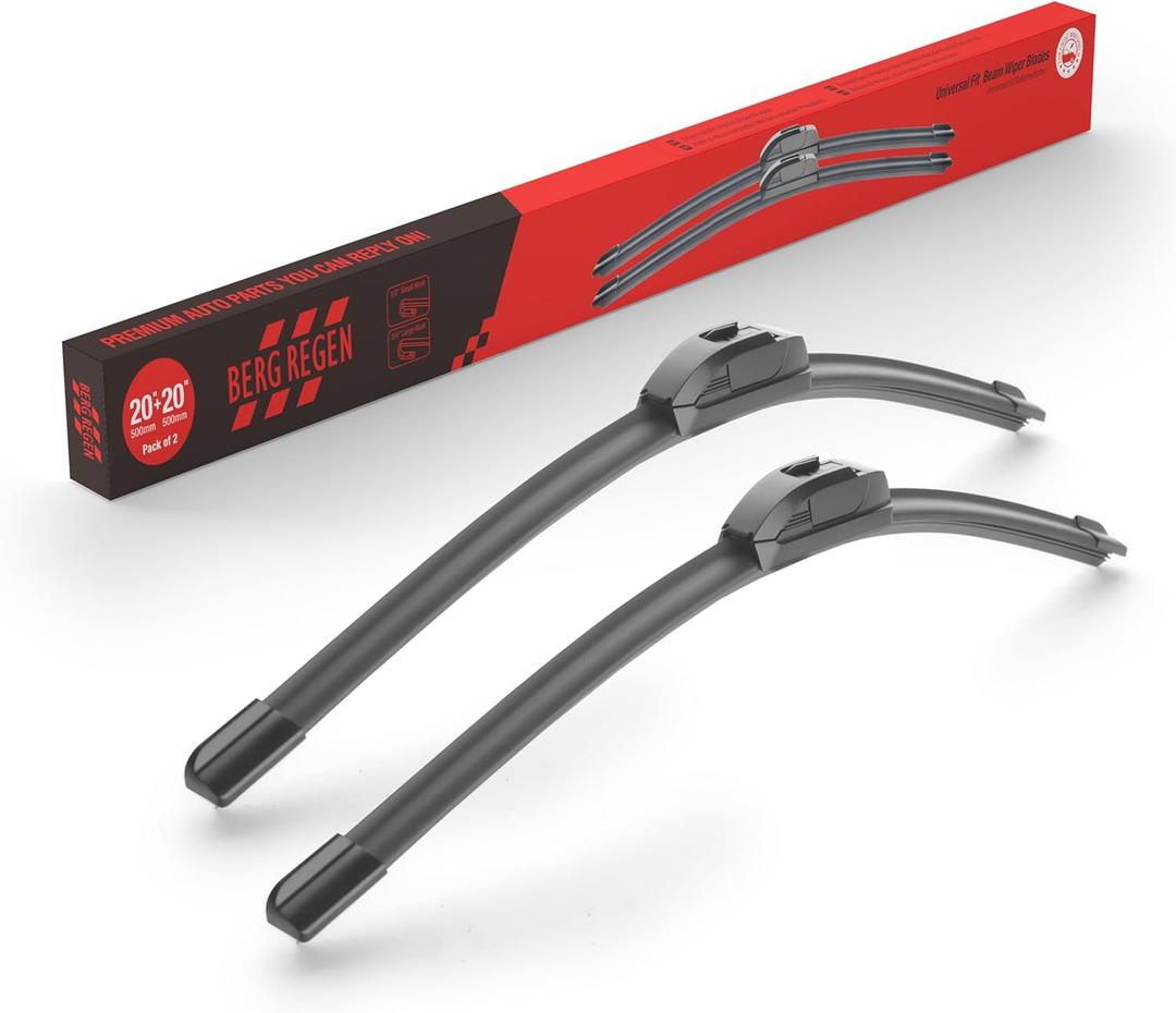 BERG REGEN 20"+20" Windshield Wiper Blades Replacement for Ford E-150 2003-2014,Ford E-250 2003-2014,Ford Expedition 1999-2007,Explorer 2005-2010,Ford F-150 1999-2007Genuine OEM Quality (Set of 2)