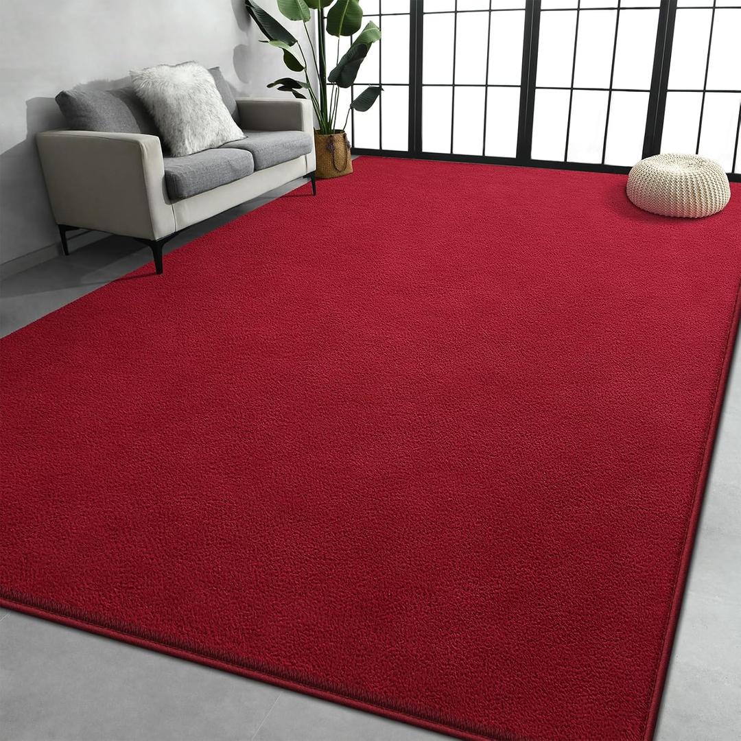 Large Area Rugs for Living Room Bedroom, Minimalist Modern Shag Rug, Soft, 7' x 10'