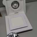 Bathroom Exhaust Fan with Light, 8 Inch Square Panel Bathroom Vent Fan with 6000K Led Light,110 CFM 1.0 Sones Ultra Quiet Exhaust Lighting Combo for 8.07'' Opening Ceiling Mount