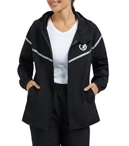 NINGMI Women's Raincoats Rain Jacket Waterproof Raincoat with Hood Lightweight Windbreaker Zipper for Hiking Outdoor Travel, XXL