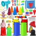 77 Pcs Field Day Games, 8-in-1 Outdoor Games for Kids and Adults
