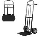 Folding Hand Truck Dolly - 600 LB Capacity, Heavy-Duty Wheels and Compact Design for Moving Heavy Loads in Warehouses, Offices, Homes, and Shopping