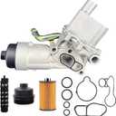 55565388 55566784 Oil Cooler Filter Housing Assembly for Chevy Cruze Sonic Buick Encore Trax 1.4L Turbo 2011-2021, Replace 918428 650039 88179-91400, with Gaskets